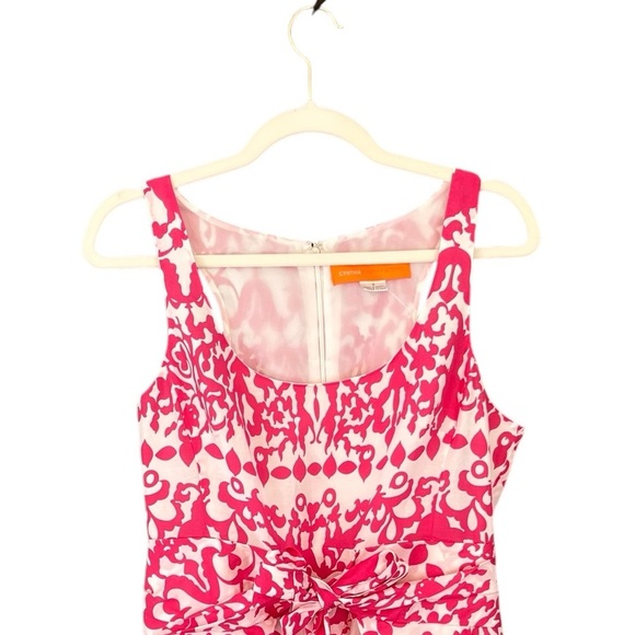 Cynthia Steffe Abstract Pink and White Printed Sleeveless Mini Dress Size 8 - Picture 4 of 16